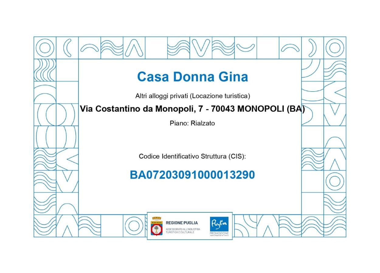 Casa Donna Gina - Puglia Mia Apartments Monopoli Exterior foto